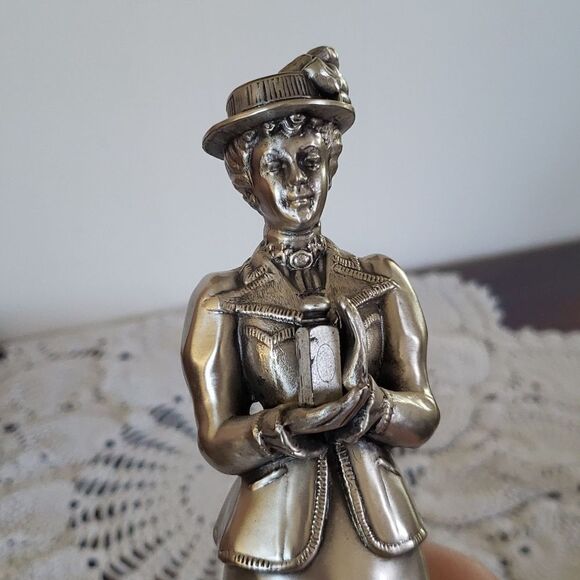 Vtg 1984-85 Avon's Very Best Award for Sales Volume Pewter Mrs PFE Albee Statue - Picture 5 of 8